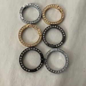 Elegant Gold and Silver O Spring Rings